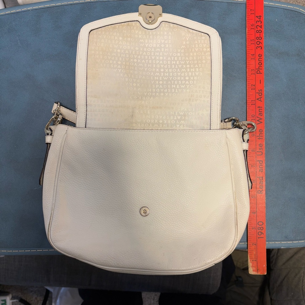 Kate Spade MULBERRY STREET ALECIA SHOULDER BAG White Pebbled Leather - Picture 5 of 9